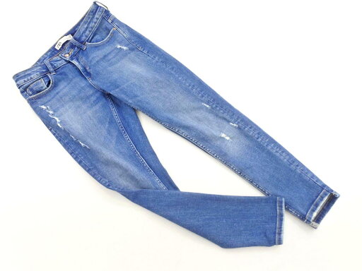 ZARA ザラ ダメージ加工 スキニー デニムパンツ size36/青 ■■ ☆ fcd1 レディース【USED】【中古】【古着】【ブランド古着買取・販売ABJ】 ZARA ザラ ダメージ加工 スキニー デニムパンツ size36/青 ■■ ☆ fcd1 レディース【USED】【中古】【古着】【ブランド古着買取・販売ABJ】