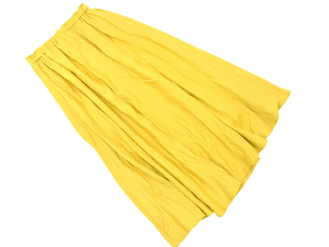 新品 LAUTREAMONT ロートレアモン ロング スカート size38/黄 ■◇ ☆ fic9 レディース【USED】【中古】【古着】【ブランド古着買取・販売ABJ】