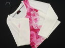 DaTuRa ダチュラ パールボタン 花柄 カーディガン sizeF/白xピンク ◇■ ☆ ekb5 レディース【USED】【中古】【古着】【ブランド古着買取・...