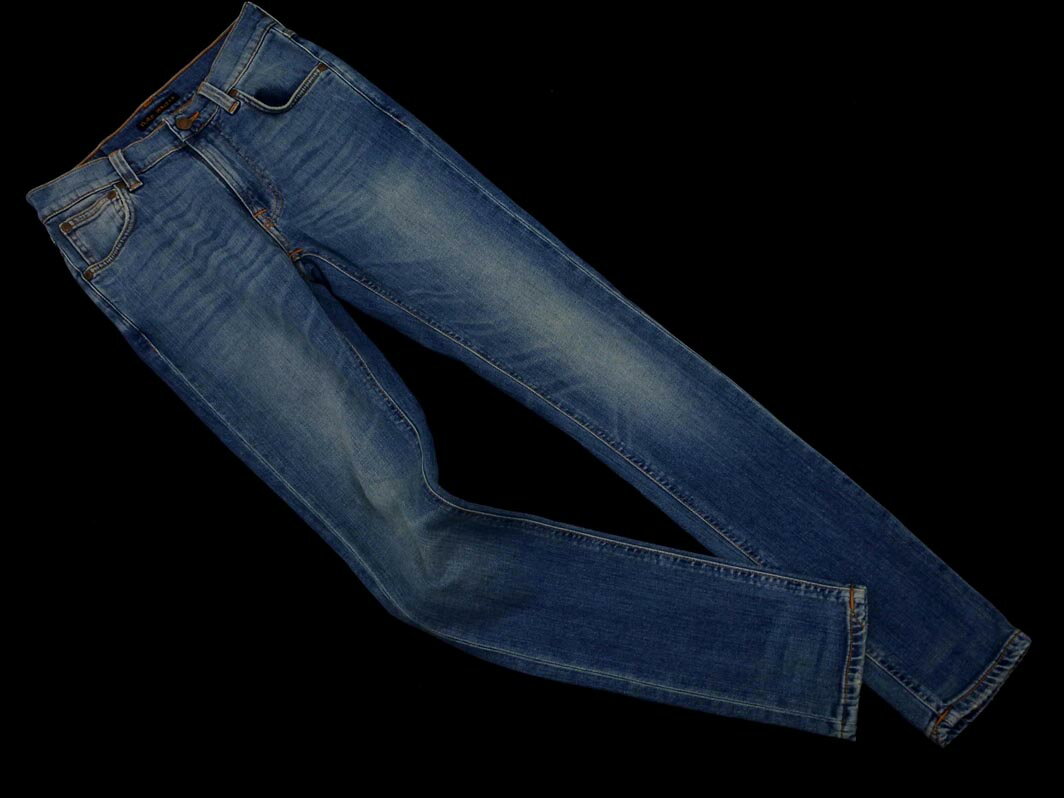Nudie Jeans ヌーディージーンズ USED加工 スキニー デニムパンツ size26/青 ■■ ☆ fjc9 レディース【USED】【中古】【古着】【ブランド古着買取・販売ABJ】