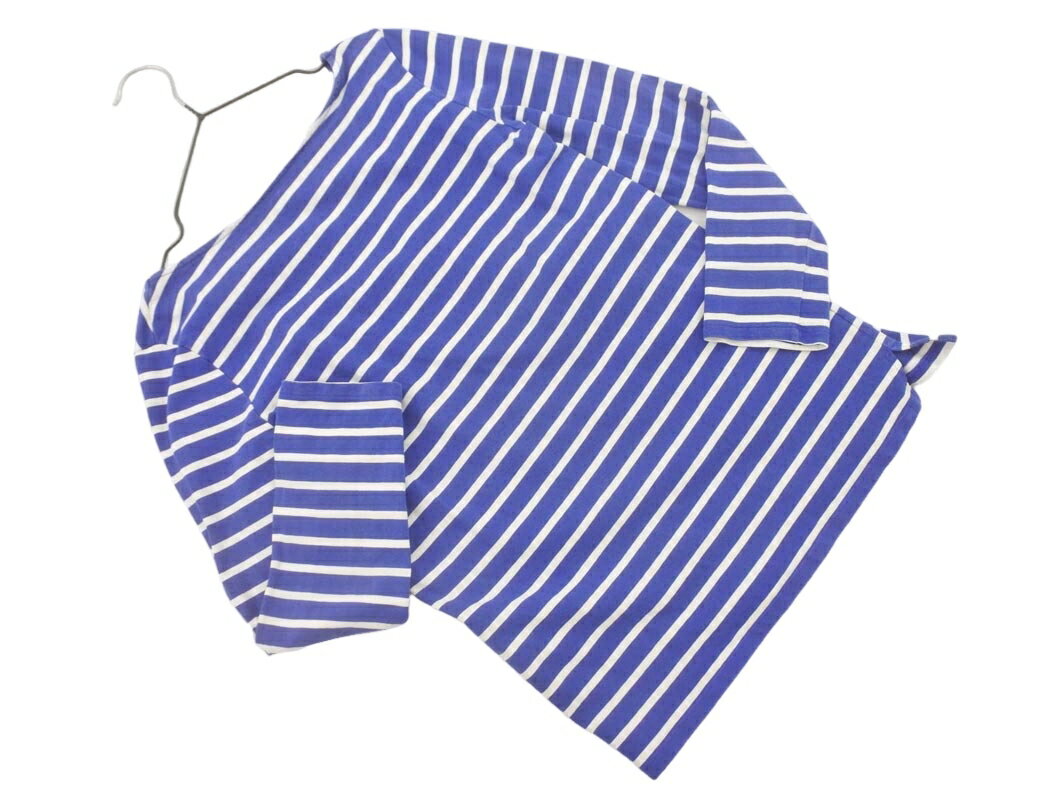 ネコポスOK Mila Owen ミラオーウェン ボーダー カットソー size0/青 ■◇ ☆ ffc6 レディース【USED】【中古】【古着】【ブランド古着買取・販売ABJ】(4)