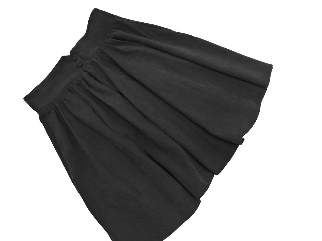 mystic ミスティック スウェード調 フレア スカート sizeF/黒 ◇■ ☆ fib2 レディース【USED】【中古】【古着】【ブランド古着買取・販売ABJ】