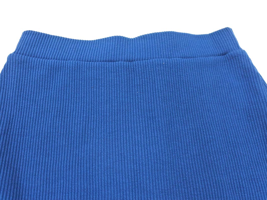 niko and ニコ アンド リブ カットソー マキシ スカート sizeL/青 ■■ ☆ fda9 レディース【USED】【中古】【古着】【ブランド古着買取・販売ABJ】