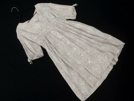petit main プティマイン 花柄 カシュクール ワンピース size130cm/グレー ■◆ ☆ ffc6 子供服【USED】【中古】【古着】【ブランド古着買取・販売ABJ】 petit main プティマイン 花柄 カシュクール ワンピース size130cm/グレー ■◆ ☆ ffc6 子供服【USED】【中古】【古着】【ブランド古着買取・販売ABJ】