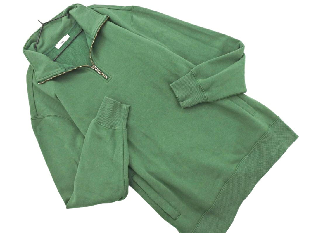 KOE コエ 裏起毛 ハーフジップ トレーナー スウェット sizeS/緑 ◇■ ☆ fkb7 レディース【USED】【中古】【古着】【ブランド古着買取・販売ABJ】
