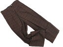 ASTRAET アストラット ユナイテッドアローズ ウール混 チェック ロールアップ ワイド パンツ size2/茶 ◇■ ☆ fad0 レディース【USED】...