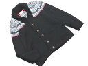 hiromichinakano ヒロミチナカノ ウール混 ショールカラー カーディガン sizeM/黒 ◇■ ☆ fac8 メンズ【USED】【中古】【古着】【...