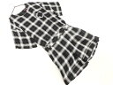 X-girl エックスガール チェック オールインワン size2/黒xグレー ■◆ ☆ fdc5 レディース【USED】【中古】【古着】【ブランド古着買取・販...