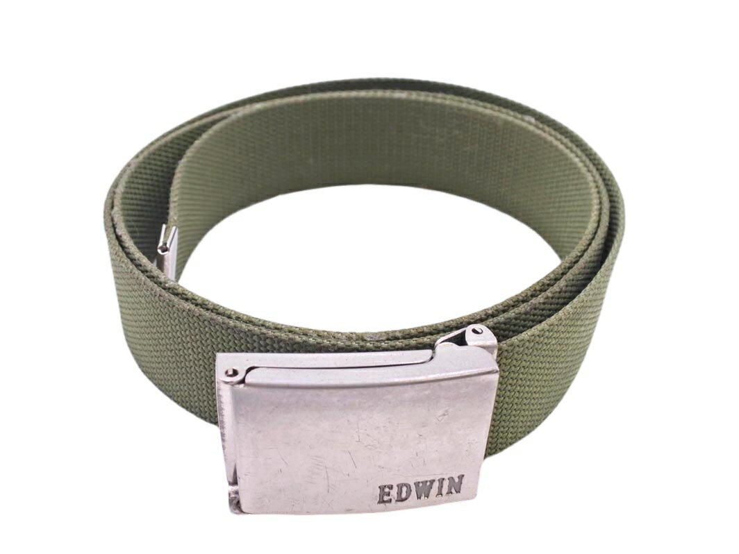 EDWIN エドウィン ベルト カーキ ■■ ☆ fcb7 メンズ【USED】【中古】【古着】【ブランド古着買取・販売ABJ】