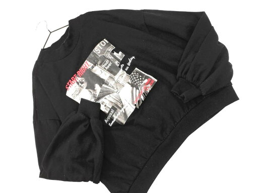 INGNI イング 裏起毛 プリント プルオーバー カットソー sizeM/黒 ◇■ ☆ fea9 レディース【USED】【中古】【古着】【ブランド古着買取・販売ABJ】 INGNI イング 裏起毛 プリント プルオーバー カットソー sizeM/黒 ◇■ ☆ fea9 レディース【USED】【中古】【古着】【ブランド古着買取・販売ABJ】