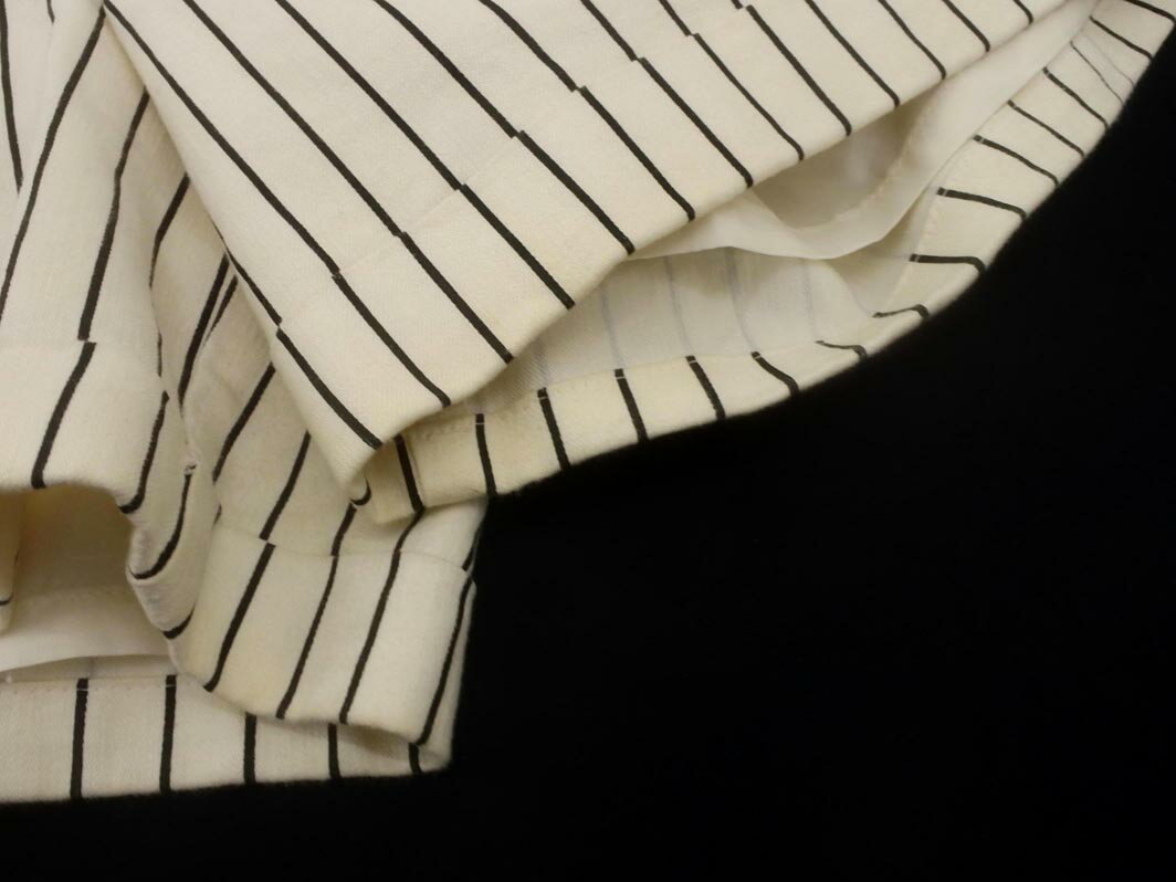 franche lippee フランシュリッペ リネン混 ストライプ ショート パンツ sizeM/オフホワイト ■◆ ☆ fga4 レディース【USED】【中古】【古着】【ブランド古着買取・販売ABJ】