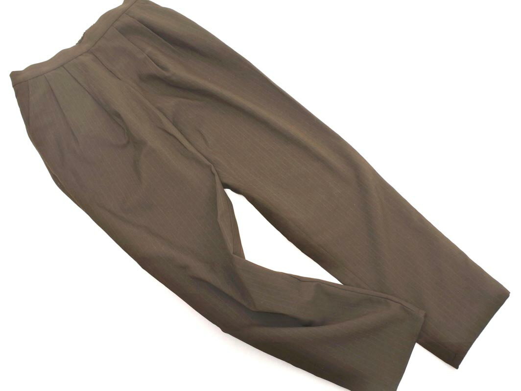apart by lowrys アパートバイローリーズ ピンストライプ テーパード パンツ sizeL/カーキ ◇■ ☆ ejc9 レディース【USED】【中古】【古着】【ブランド古着買取・販売ABJ】