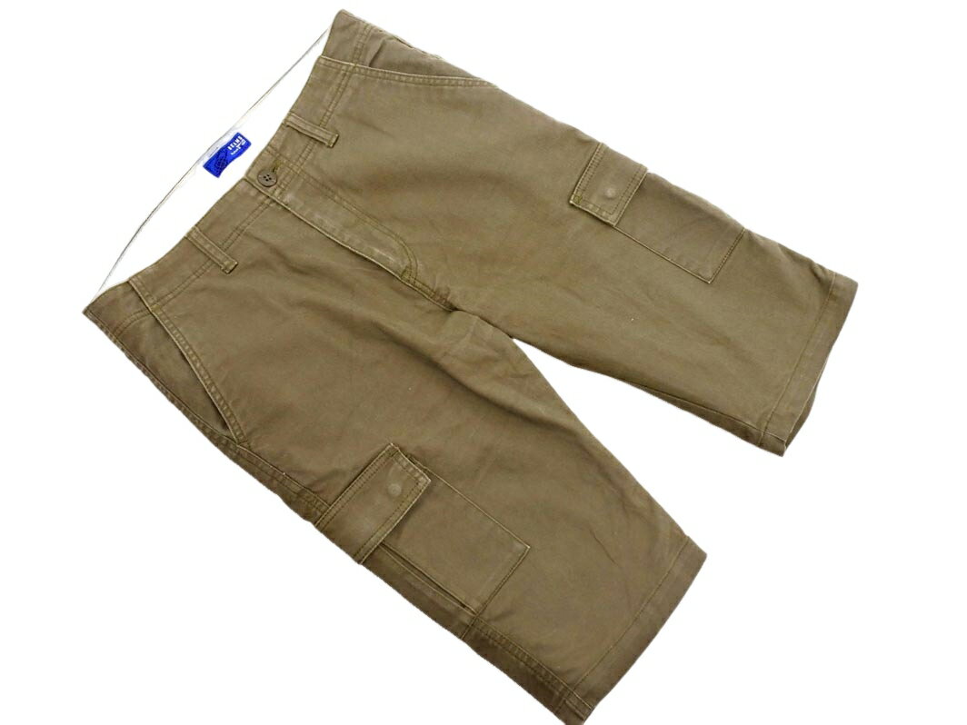BEAMS ビームス カーゴ ハーフ パンツ sizeM/カーキ ■◆ ☆ fga4 メンズ【USED】【中古】【古着】【ブランド古着買取・販売ABJ】