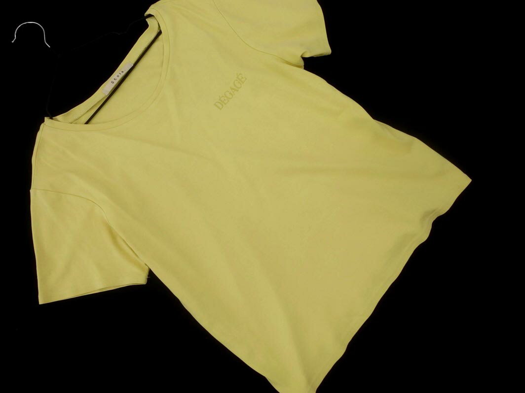 ネコポスOK Stola. ストラ ロゴ Tシャツ sizeF/黄 ■◆ ☆ fga3 レディース【USED】【中古】【古着】【ブランド古着買取・販売ABJ】