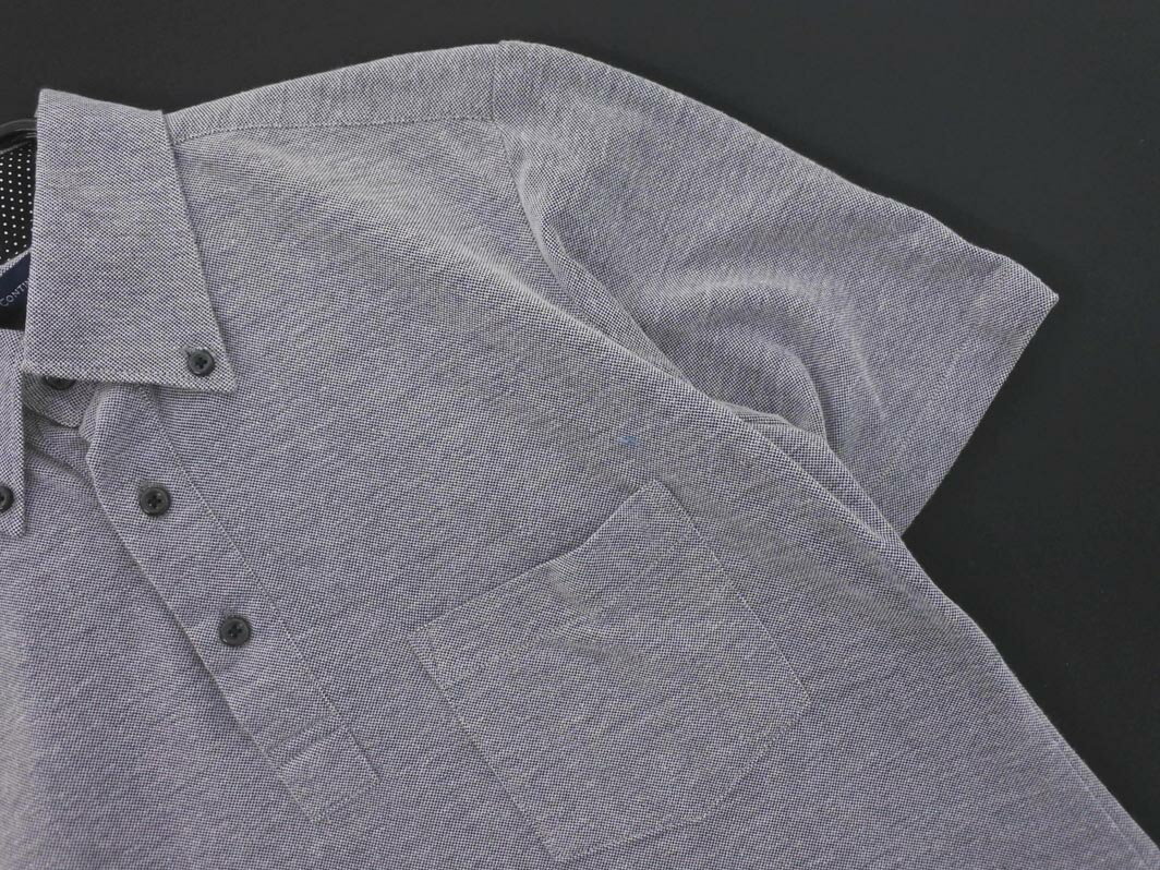 ネコポスOK TRANS CONTINENTS トランスコンチネンツ ボタンダウン ポロシャツ sizeS/グレー ■◆ ☆ fga2 メンズ【USED】【中古】【古着】【ブランド古着買取・販売ABJ】