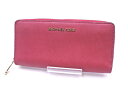 MICHAEL KORS マイケルコース ラウンドジップ 長 財布 ボルドー ■■ ☆ fcb3 レディース【USED】【中古】【古着】【ブランド古着買取・販売...