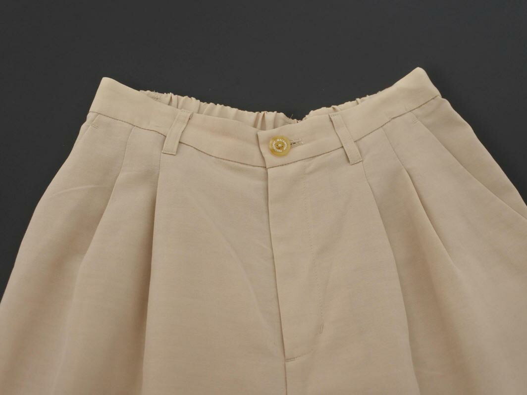 ネコポスOK MACKINTOSH PHILOSOPHY マッキントッシュフィロソフィー タック ワイド パンツ size36/ベージュ ■■ ☆ fgc8 レディース【USED】【中古】【古着】【ブランド古着買取・販売ABJ】