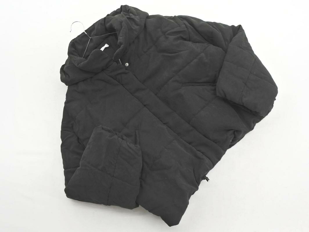 MIIA ミーア フード 中綿 ジャケット sizeF/黒 ◇■ ☆ gab6 レディース【USED】【中古】【古着】【ブランド古着買取・販売ABJ】