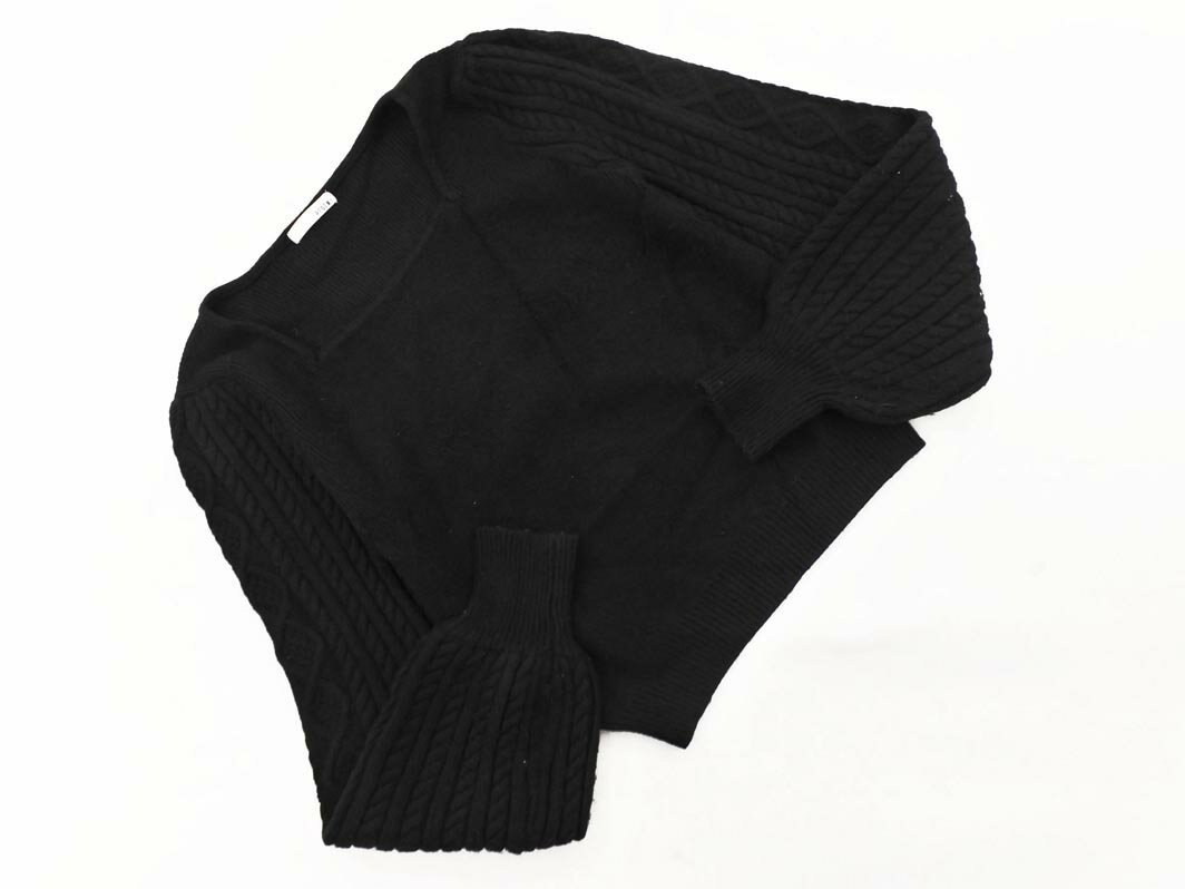 RESEXXY リゼクシー スクエアネック ニット セーター sizeF/黒 ◇■ ☆ fkb7 レディース【USED】【中古】【古着】【ブランド古着買取・販売ABJ】