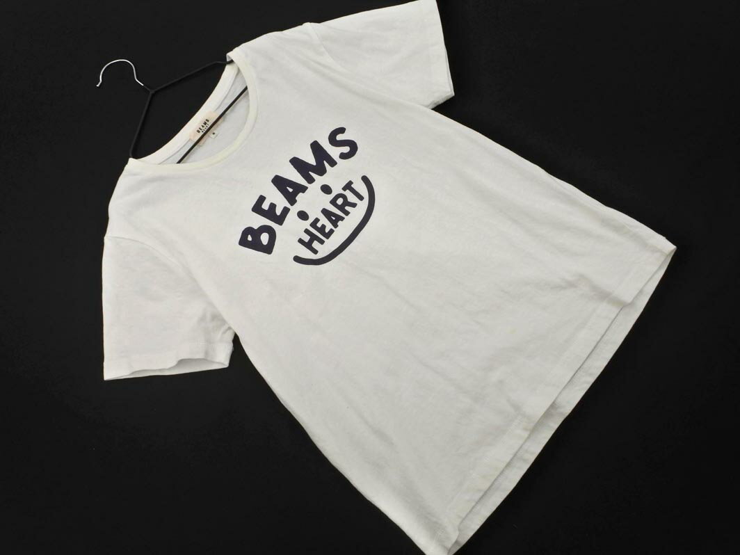 ネコポスOK BEAMS HEART ビームスハート Tシャツ sizeM/白 ■◆ ☆ fec7 レディース【USED】【中古】【古着】【ブランド古着買取・販売ABJ】