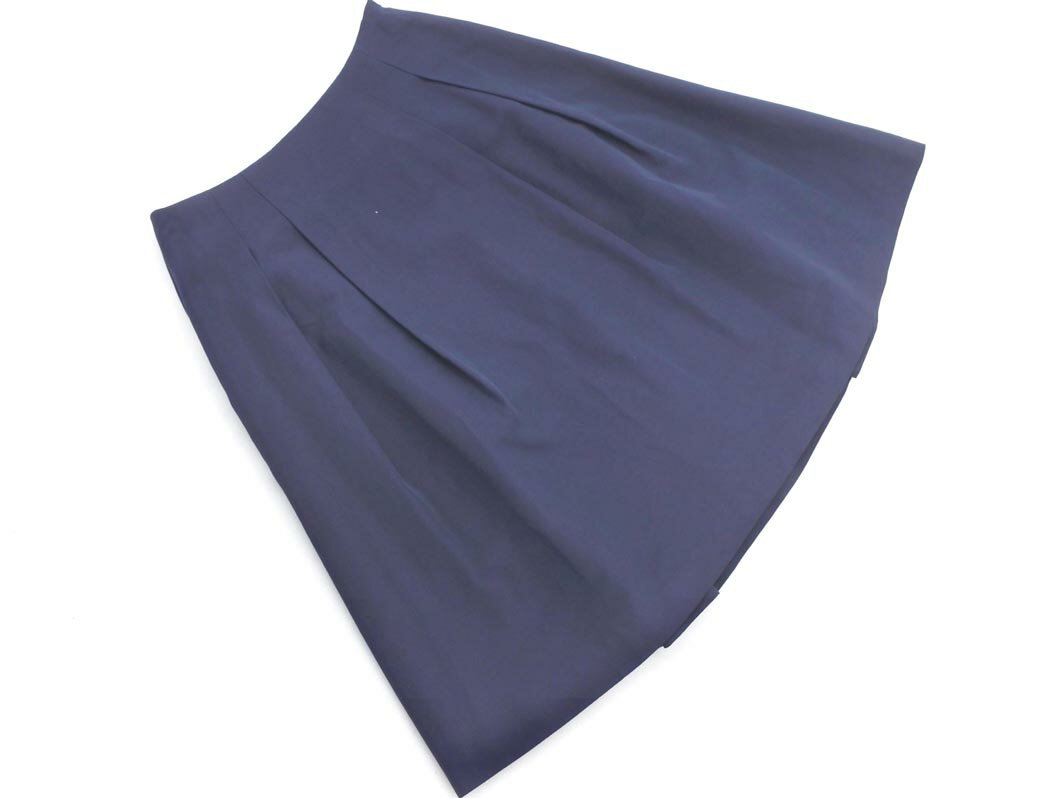 ef-de エフデ タック スカート size7/紺 ■◇ ☆ fha6 レディース【USED】【中古】【古着】【ブランド古着買取・販売ABJ】