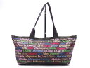 LeSportsac レスポートサック ロゴ 総柄 トート バッグ 茶 ■■ ☆ fbb1 レディース【USED】【中古】【古着】【ブランド古着買取・販売ABJ...
