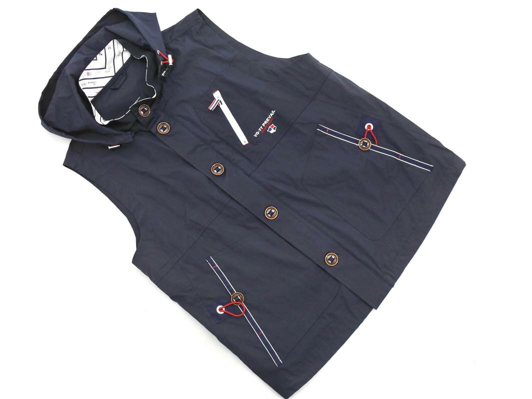 VAGIIE バジエ フード 付き 2WAY ベスト size48/紺 ◇■ ☆ fkb7 メンズ【USED】【中古】【古着】【ブランド古着買取・販売ABJ】