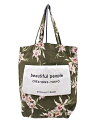 BEAUTIFUL PEOPLE ビューティフルピープル 花柄 トート バッグ カーキ ■■ ☆ fcb4 レディース【USED】【中古】【古着】【ブランド古着...