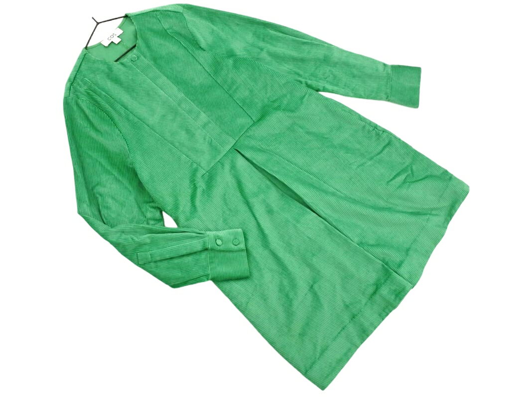 COS コス コーデュロイ チュニック ワンピース size32/緑 ◇■ ☆ fja8 レディース【USED】【中古】【古着】【ブランド古着買取・販売ABJ】