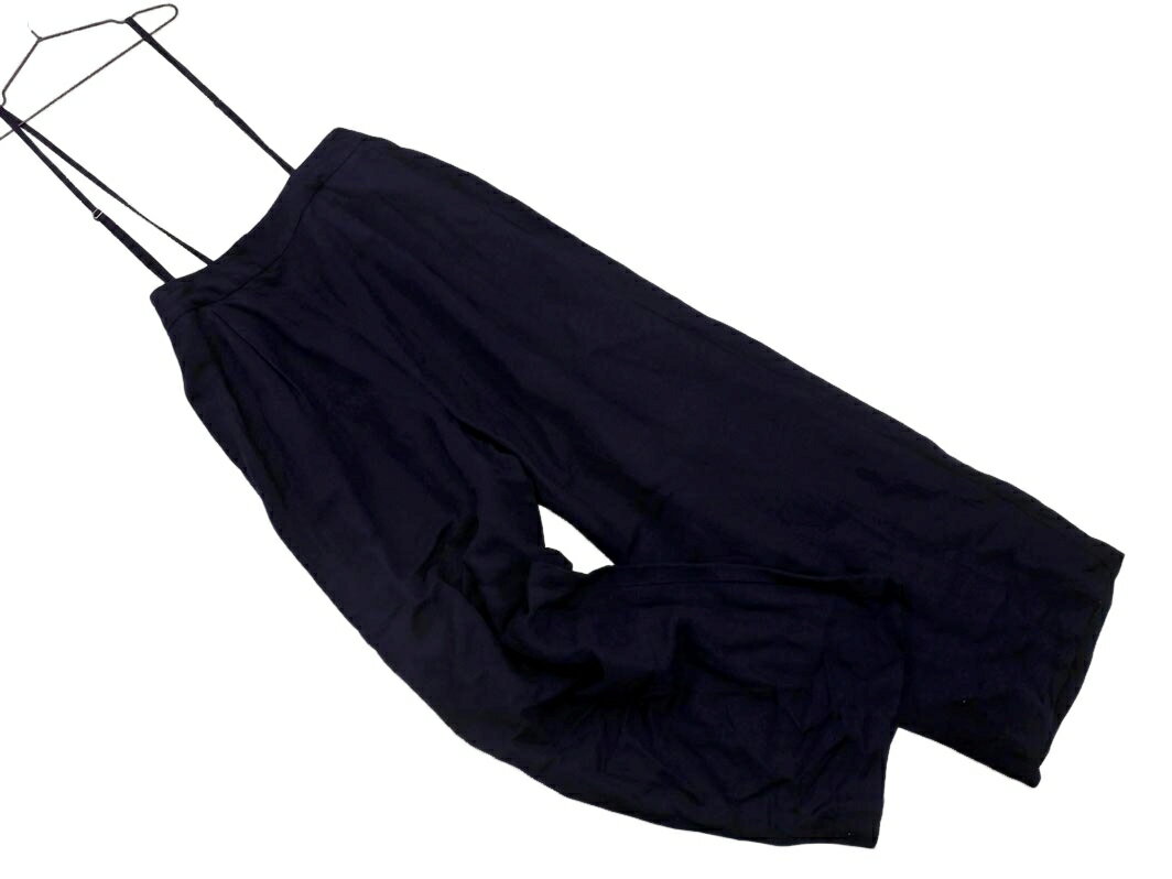 URBAN RESEARCH DOORS アーバンリサーチドアーズ リネン混 2WAY サロペット オーバーオール sizeONE/濃紺 ■◇ ☆ fcb4 レディース【USED】【中古】【古着】【ブランド古着買取・販売ABJ】