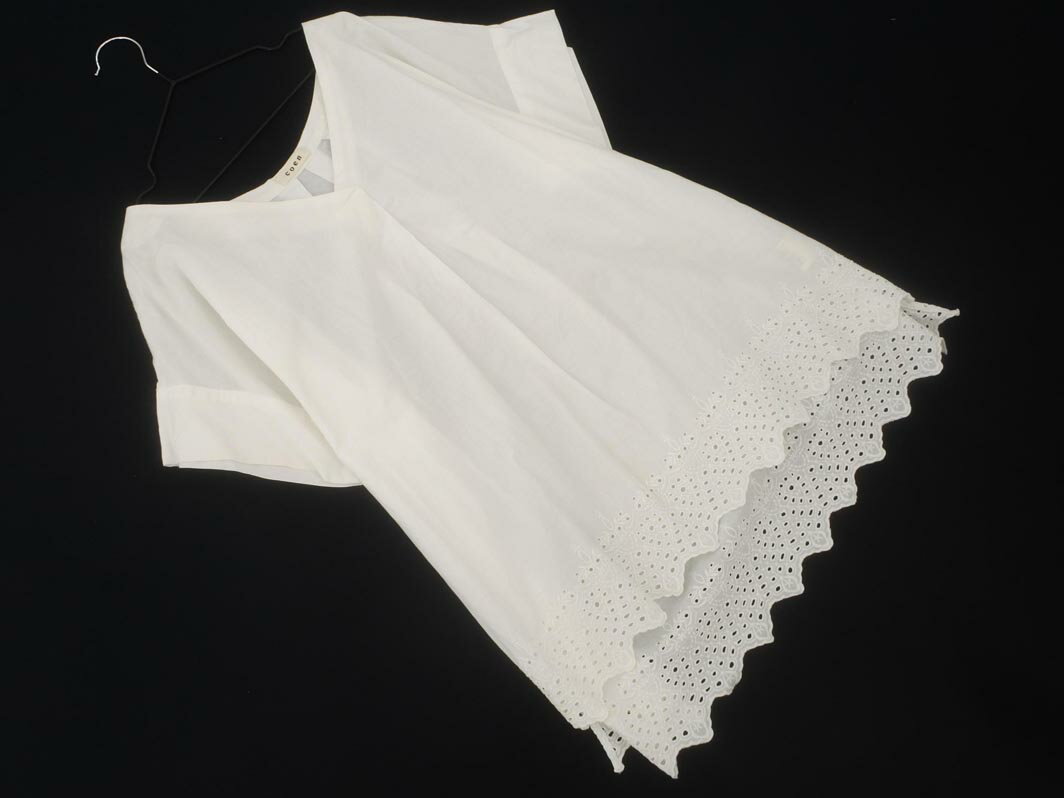 ネコポスOK coen コーエン カットワーク ブラウス シャツ 白 ■◆ ☆ fhc1 レディース【USED】【中古】【古着】【ブランド古着買取・販売ABJ】(4)