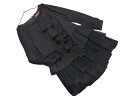 ANNA SUI アナスイ DOLLY GIRL フリル ティアード サテン ワンピース size1/黒 ◇■ ☆ fba6 レディース【USED】【中古】【古...