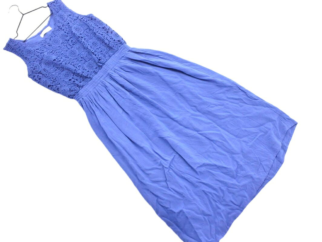 Freesia フリージア FREE'S MART フリーズマート レース ノースリーブ ワンピース sizeM/サックス ■◆ ☆ fec0 レディース【USED】【中古】【古着】【ブランド古着買取・販売ABJ】