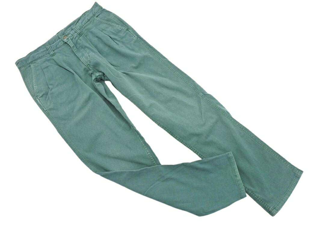 FRAPBOIS フラボア タック パンツ size1/緑 ■■ ☆ fla3 メンズ【USED】【中古】【古着】【ブランド古着買取・販売ABJ】