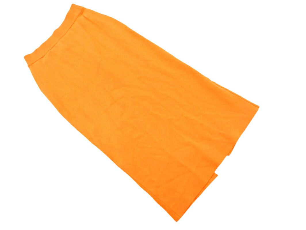 Discoat ディスコート ロング タイト スカート sizeF/オレンジ ■■ ☆ fib7 レディース【USED】【中古】【古着】【ブランド古着買取・販売...