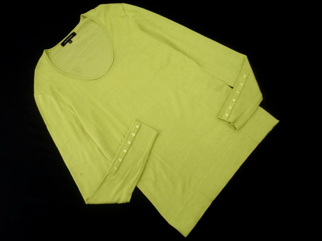 LAUTREAMONT ロートレアモン シルク混 ニット セーター size3/黄緑 ■◇ ☆ fha4 レディース【USED】【中古】【古着】【ブランド古着買取・販売ABJ】