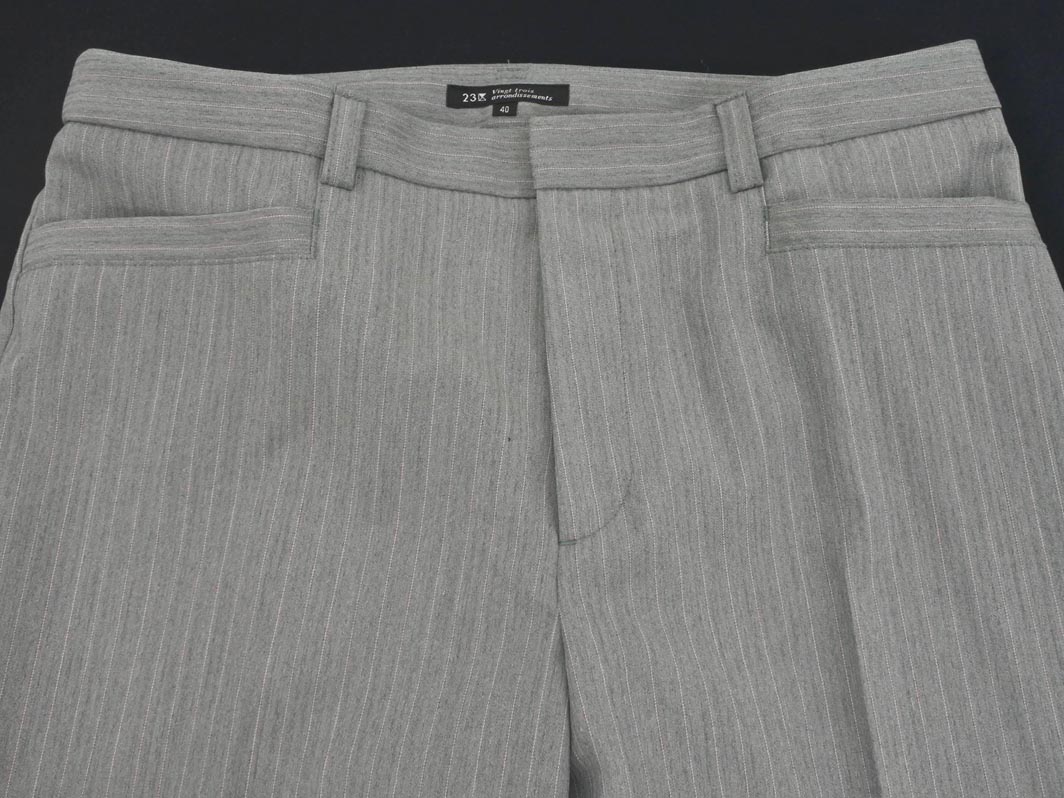 23区 ストライプ ブーツカット パンツ size40/グレー ■■ ☆ gib1 レディース【USED】【中古】【古着】【ブランド古着買取・販売ABJ】 furugi-abj-11220338 ブランド古着ならABJ サンプル画像2