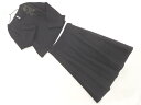 ELISA エリザ ウール100% フラワーモチーフ プルオーバー カットソー スカート セットアップ size1/紺 ◇■ ☆ fhb1 レディース【USED...