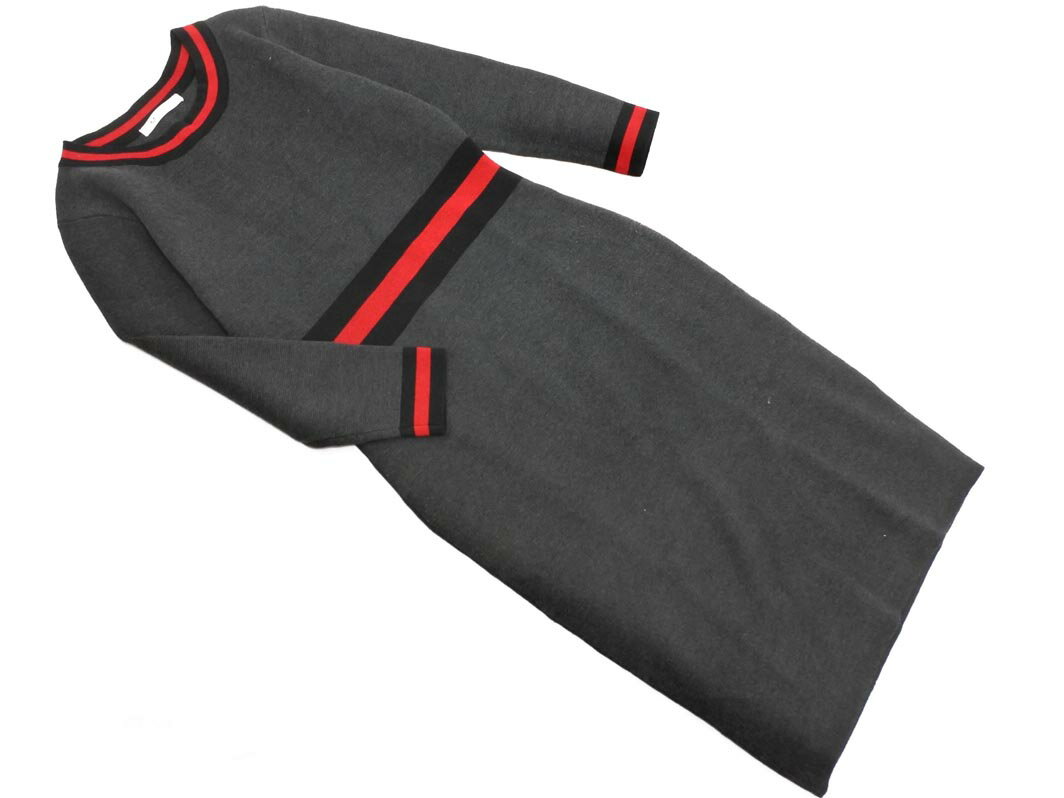 M.deux エムドゥ ニット ワンピース sizeM/ダークグレー ◇■ ☆ fla3 レディース【USED】【中古】【古着】【ブランド古着買取・販売ABJ】