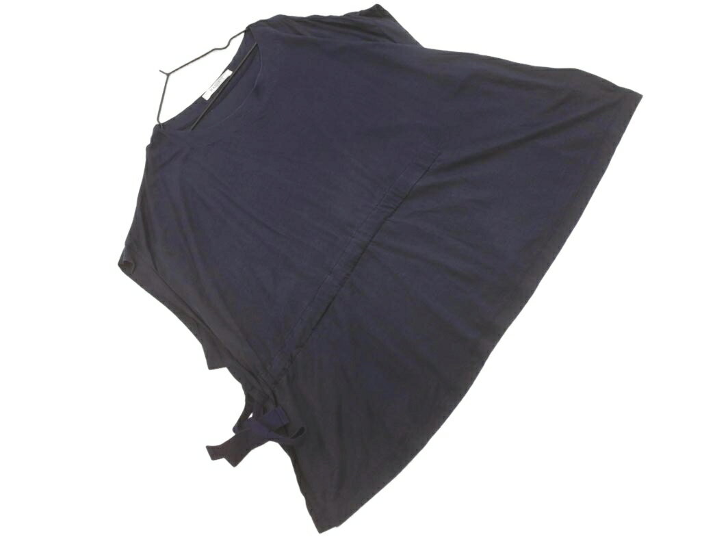 ネコポスOK RADIATE ラディエイト リボン ワイド幅 カットソー size38/紺 ■◆ ☆ ffc3 レディース【USED】【中古】【古着】【ブランド古着買取・販売ABJ】