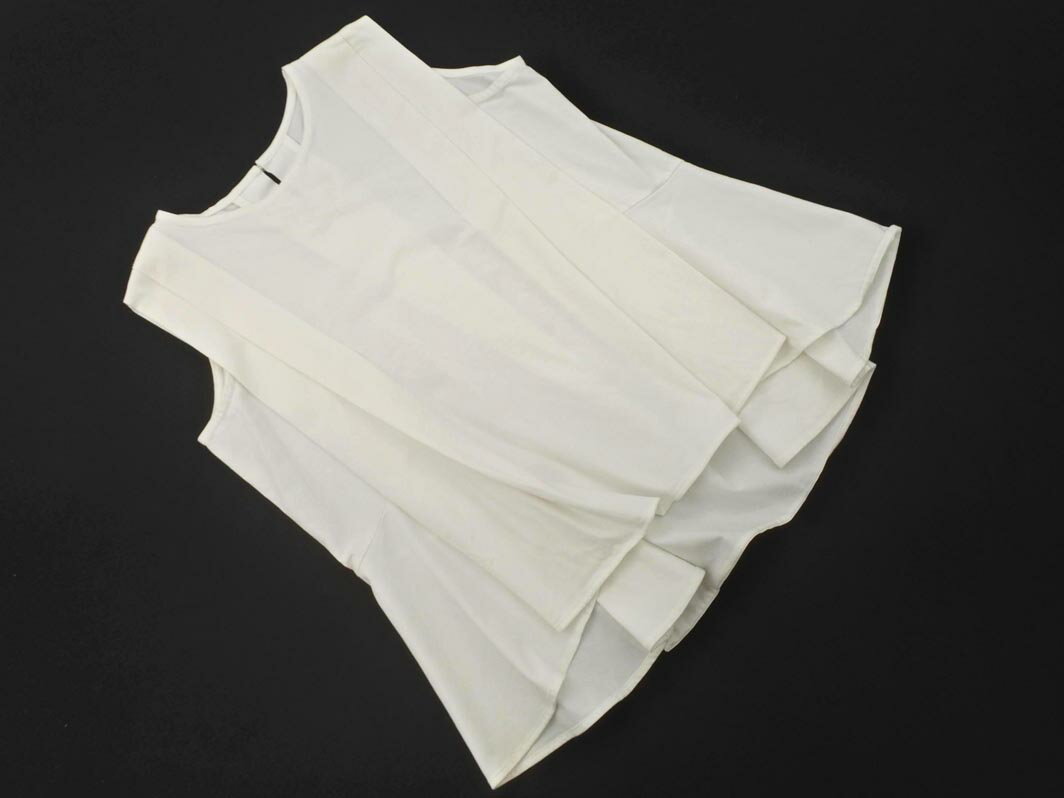 RADIATE ラディエイト タック ノースリーブ カットソー sizeM/白 ■◆ ☆ ffb6 レディース【USED】【中古】【古着】【ブランド古着買取・販売ABJ】