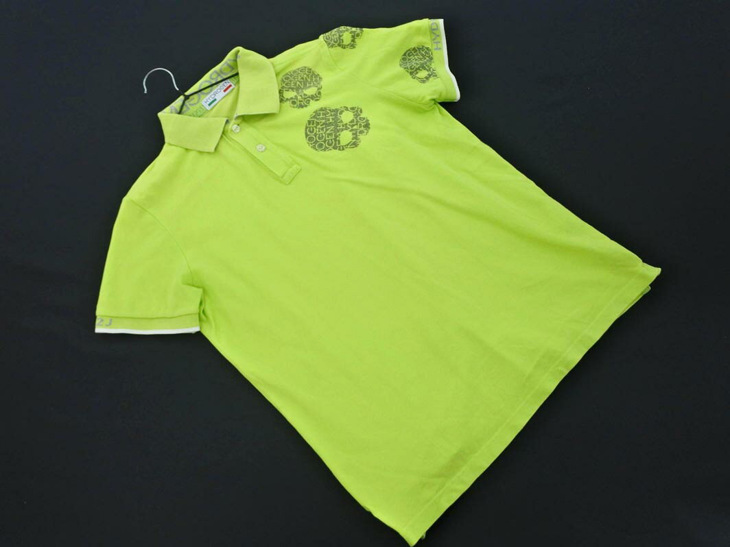 HYDROGEN ハイドロゲン ポロシャツ sizeM/黄緑 ■◆ ☆ ghc5 メンズ 商品に目立つヨゴレなど無く、USEDとして良い状態です。 表記サイズ：M 実寸サイズ： 肩幅38cm身幅（脇下）50cm後ろ着丈（襟元より）64cm全長-袖丈18cm 黄緑 ★素材は画像にてご確認ください。（画像にない場合は基本的に不明となります） ネコポスについて： ネコポスOKとタイトルに記載されていない商品はネコポス対象外となっております。 →ネコポス・送料について ご注意： お品の状態に関しては個人差がありますので神経質な方はご遠慮ください。 写真の色はご覧のモニターにより実際の色や明るさ等と異なって見える場合があります。あらかじめご了承ください。 →ご注文に関してのご注意
