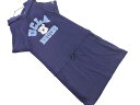 Champion チャンピオン ウエストリボン プリント パーカー ワンピース sizeL/紺 ■◆ ☆ fgc3 レディース【USED】【中古】【古着】【ブラ...