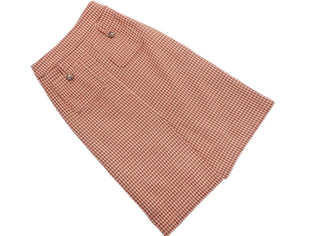 FREE'S MART フリーズマート チェック ロング スカート sizeFR/茶 ◇■ ☆ fhc1 レディース【USED】【中古】【古着】【ブランド古着買取・販売ABJ】