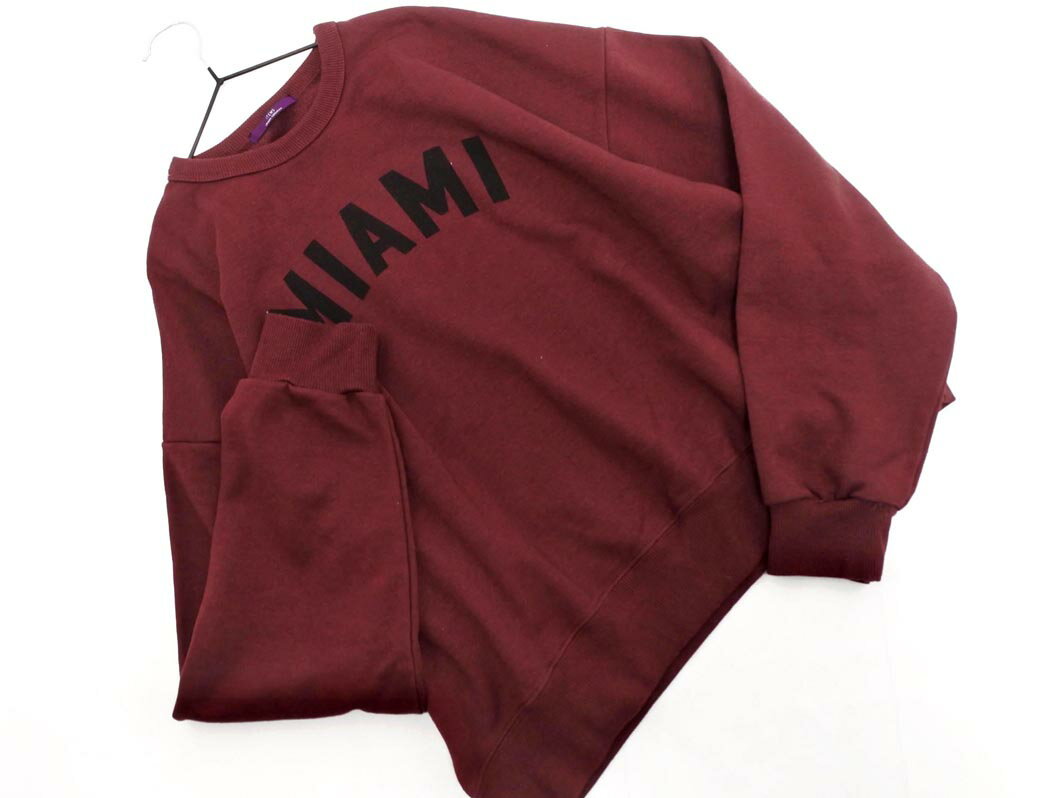 URBAN RESEARCH アーバンリサーチ ITEMS アイテムズ プリント トレーナー スウェット sizeF/ワイン ■◇ ☆ fbb7 レディース【USED】【中古】【古着】【ブランド古着買取・販売ABJ】