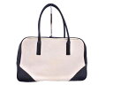 COMME CA DU MODE コム サ デ モード ボストン バッグ アイボリーx黒 ■■ ☆ elb2 レディース【USED】【中古】【古着】【ブランド古...