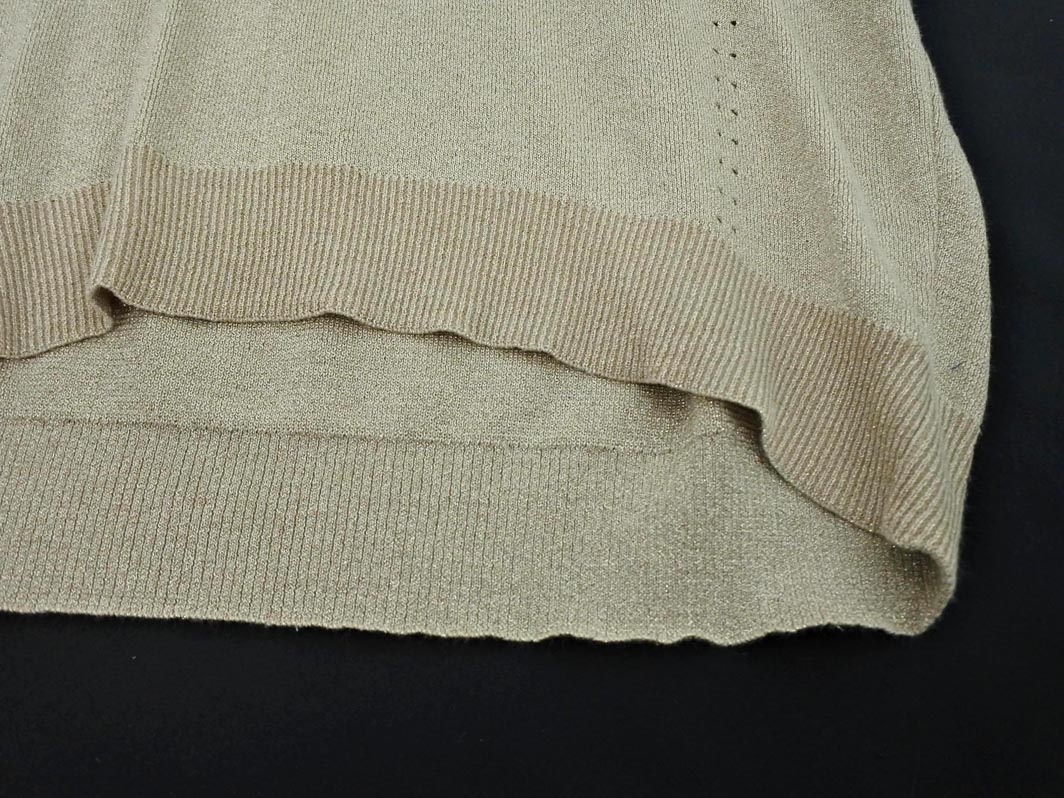 ネコポスOK nano universe ナノユニバース ラメ Vネック サマー ニット セーター size36/ベージュ ■◆ ☆ ghc5 レディース【USED】【中古】【古着】【ブランド古着買取・販売ABJ】 furugi-abj-11215810 ブランド古着ならABJ サンプル画像2