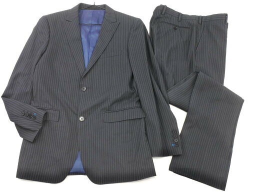 バーバリー ブラックレーベル ウール100% ストライプ セットアップ ジャケット パンツ スーツ size40R ◇■◎ ☆ fhc7 メンズ【USED】【中古】【古着】【ブランド古着買取・販売ABJ】 バーバリー ブラックレーベル ウール100% ストライプ セットアップ ジャケット パンツ スーツ size40R ◇■◎ ☆ fhc7 メンズ【USED】【中古】【古着】【ブランド古着買取・販売ABJ】