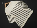 ネコポスOK MACKINTOSH PHILOSOPHY マッキントッシュフィロソフィー ボーダー ニット セーター size36/白x茶 ■◇ ☆ fgc3 レディース【USED】【中古】【古着】【ブランド古着買取・販売ABJ】