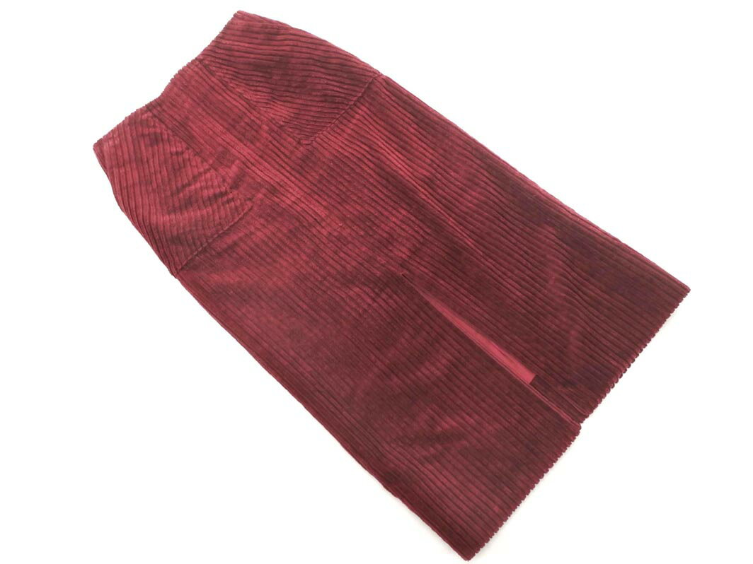 ASTRAET アストラット ユナイテッドアローズ コーディロイ スリット ロング スカート size1/ボルドー ◇..